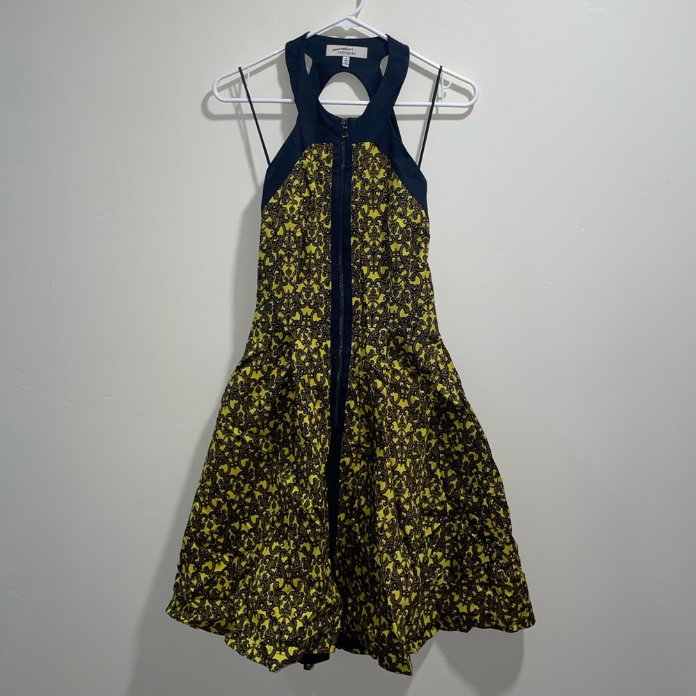 Robert Rodriguez yellow and black dress